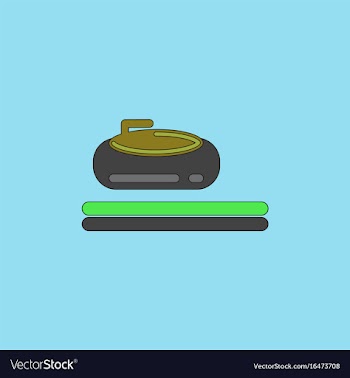Stone for curling sport game vector image