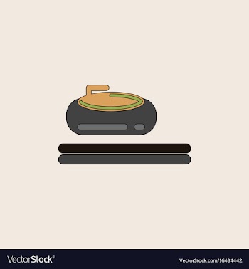 Stone for curling sport game vector image