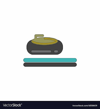 Stone for curling sport game vector image