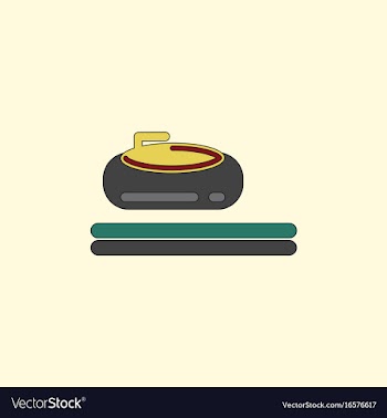 Stone for curling sport game vector image