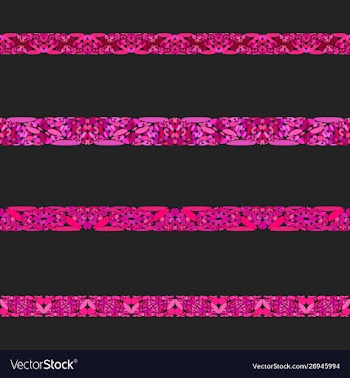 Stone mosaic divider line set - design elements vector image