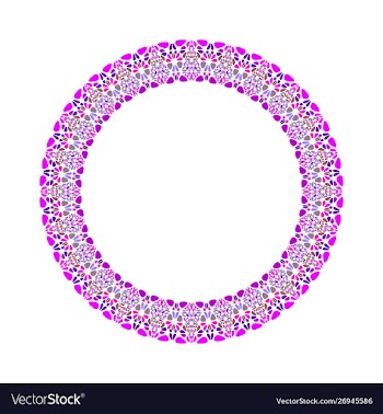 Stone mosaic frame - circular abstract element vector image