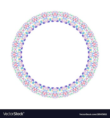 Stone mosaic frame - circular abstract element vector image