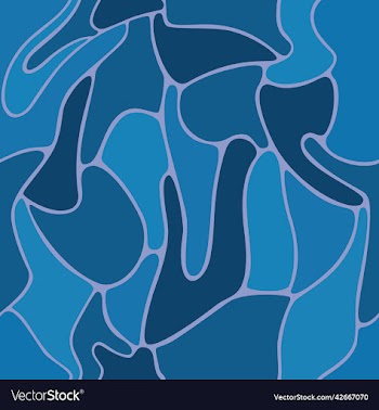 stone tile abstract blues seamless pattern