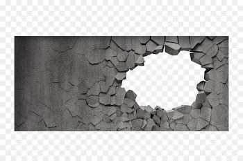 Stone wall Stock photography Wall decal Brick - Broken wall 