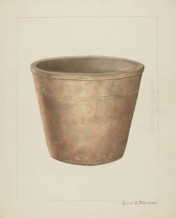 Stoneware Flower Pot (ca.1937) by Annie | Free Photo - rawpixel