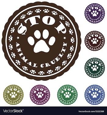 Stop animal cruelty vector image