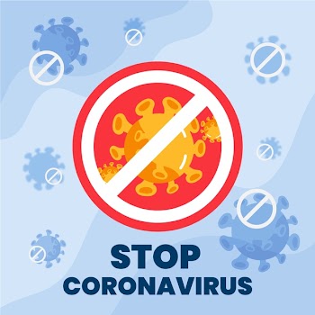 Stop coronavirus covid-19 pandemic flu Free Vector