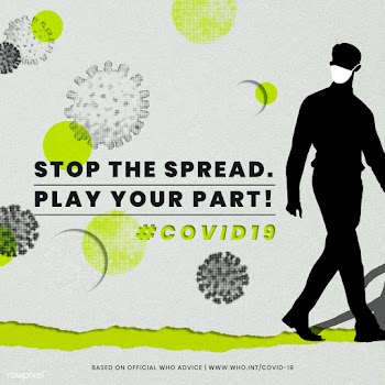 Stop the spread by wearing a mask COVID-19 pandemic advice psd mockup .. | Free  illustration - 2321632