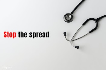 Stop the spread coronavirus awareness message  | Free  psd mockup - 2303044