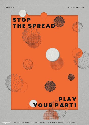 Stop the spread play your part during COVID-19 social template source .. | Free  illustration - 2327814