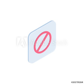 Stop vector isometric icon isolated on white background