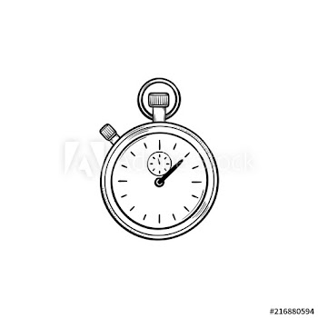 Stopwatch hand drawn outline doodle icon