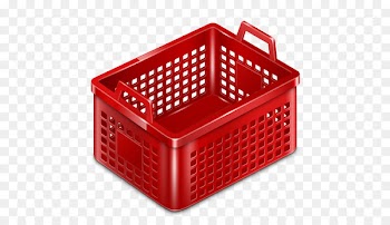 storage basket red plastic - Basket empty 