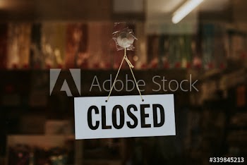 Store closed during coronavirus pandemic. BRISTOL, UK, March 30, 2020