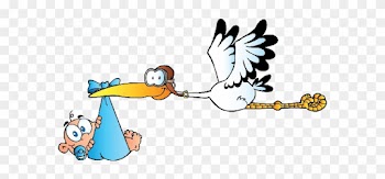 Stork And Baby Clipart Stork Carrying Ba Boy Cartoon - Stork Baby Clipart