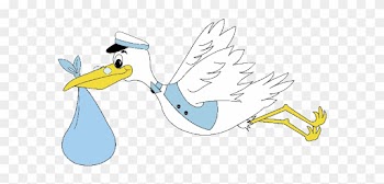 Stork Carrying Baby Boy Cartoon Clip Art Images - Stork Baby Boy