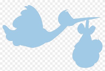 Stork Carrying Baby Icons Png - Stork Carrying Baby Silhouette