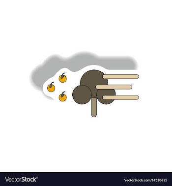 Storm and tree hurricane disaster vector image