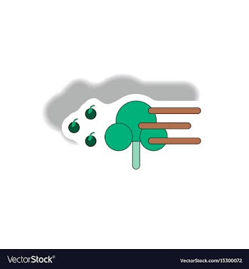 Storm and tree hurricane disaster vector image