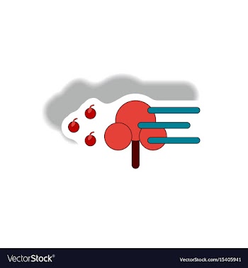 Storm and tree hurricane disaster vector image