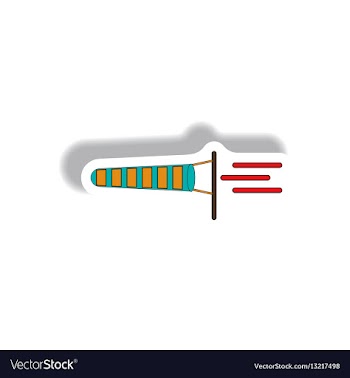 Storm and wind cone vector image