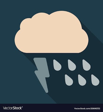 Storm icon in trendy flat style isolated on color vector image