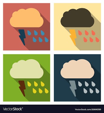 Storm icon in trendy flat style isolated on color vector image