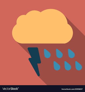 Storm icon in trendy flat style isolated on color vector image
