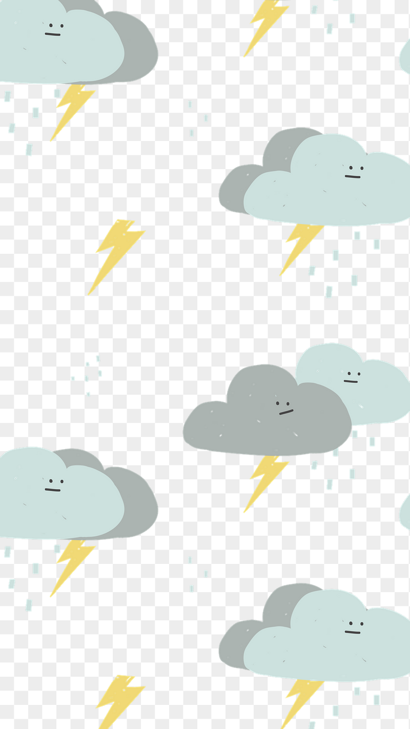 Storm pattern png cute doodle | Free PNG - rawpixel
