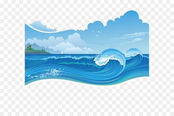 Storm Sea - blue sea, blue sky 