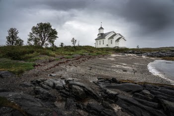 Stormy weather over lofoten islands