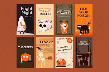 Story templates vector, Halloween… | Free stock illustration | High Resolution graphic