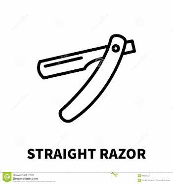 Straight Razor Icon Or Logo In Modern Line Style. Stock Vector ...