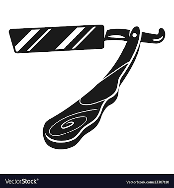 Straight razor icon simple style Royalty Free Vector Image