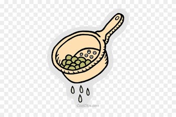 Strained Peas Royalty Free Vector Clip Art Illustration - Straining Food Clipart