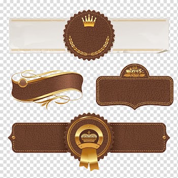Strap illustration, Banner , Creative Leather banner material transparent background PNG clipart
