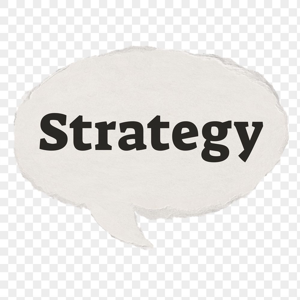 Strategy png speech bubble typography | Free PNG - rawpixel