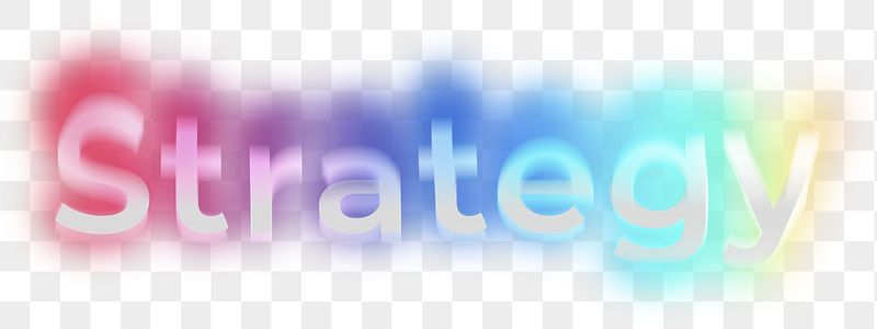 Strategy png word sticker, neon | Free PNG - rawpixel
