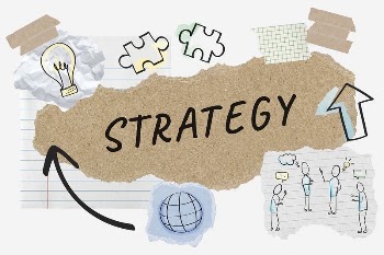 Strategy word typography, business doodle, | Free Photo - rawpixel