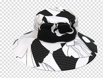 Straw hat , Black and white hat transparent background PNG clipart