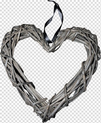 Straw Heart, Heart-shaped straw transparent background PNG clipart