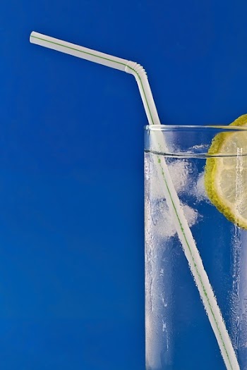 Straw in Drinking Glass