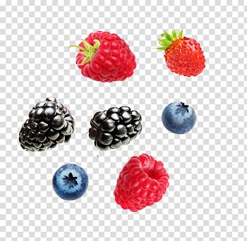 Strawberries and blueberry , Juice Frutti di bosco Fruit salad Raspberry, fruit transparent background PNG clipart