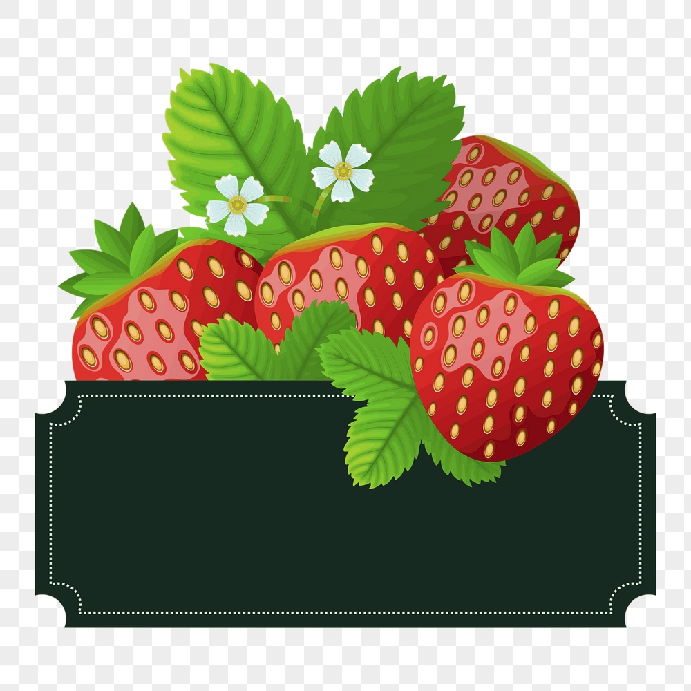 Strawberries frame png sticker, fruit | Free PNG - rawpixel
