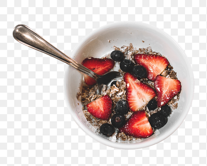 Strawberry cereal breakfast png sticker, | Free PNG - rawpixel