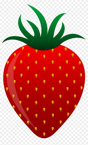 Strawberry Clipart Black And White - Red Fruits And Vegetables Clipart