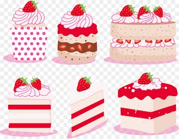 Strawberry cream cake Cupcake Fruitcake Muffin - Vector cake 