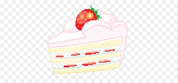 Strawberry cream cake Food Pixel art - cake 