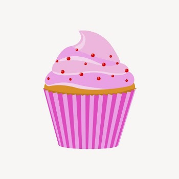 Strawberry cupcake sticker, cute dessert | Free PSD - rawpixel